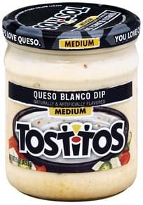 Tostitos Queso Blanco, Medium Dip - 15 Oz, Nutrition Information | Innit