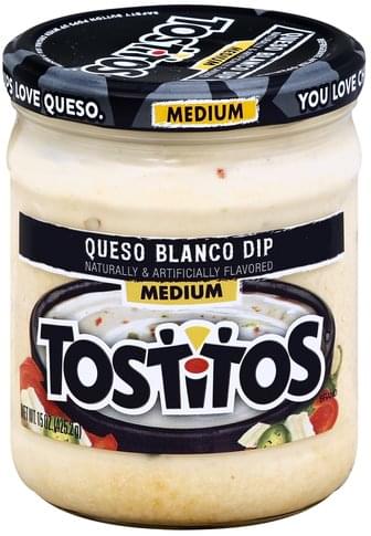 Tostitos Queso Blanco, Medium Dip - 15 Oz, Nutrition Information | Innit