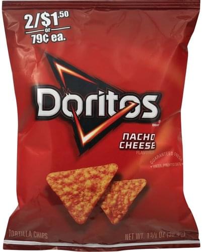 Doritos Nacho Cheese Flavored Tortilla Chips - 1.375 oz, Nutrition ...