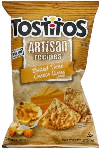 Tostitos Baked Three Cheese Queso Flavored Tortilla Chips - 6 oz ...