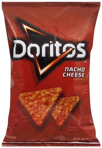 Doritos Nacho Cheese Flavored Tortilla Chips - 10.5 Oz, Nutrition ...