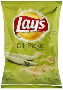 Lays Dill Pickle Flavored Potato Chips - 2.75 oz, Nutrition Information ...