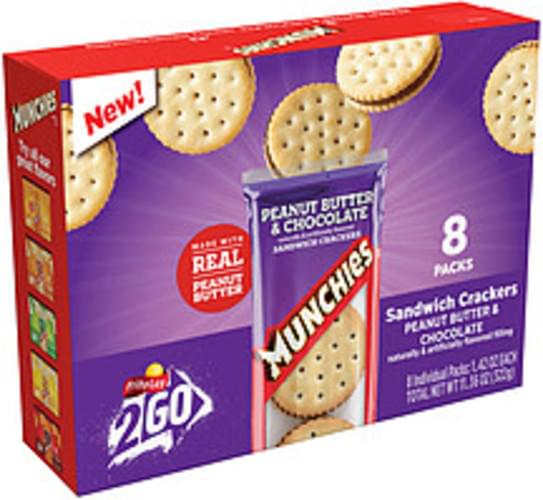 Munchies Sandwich Peanut Butter & Chocolate Crackers - 11.36 oz ...