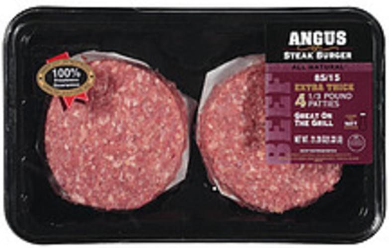 Angus Steak Burger 85 15 Extra Thick 1 3 Pound Beef Patties 21 28 Oz 