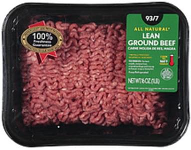 All Natural 93/7 Lean Ground Beef - 16 oz, Nutrition Information | Innit