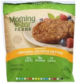 MorningStar Farms Veggie, Breakfast, Original Sausage Patties - 6 ea ...