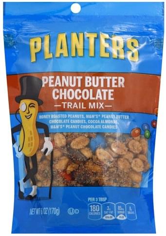 Planters Peanut Butter Chocolate Trail Mix - 6 oz, Nutrition ...