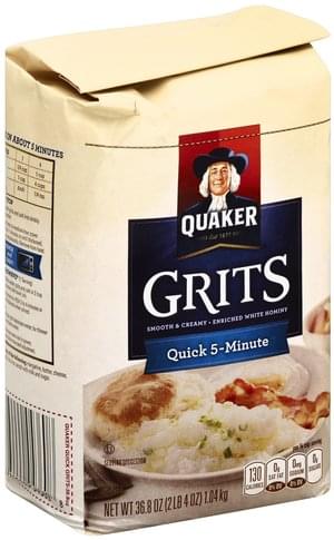 Quaker Quick 5-Minute Grits - 36.8 oz, Nutrition Information | Innit