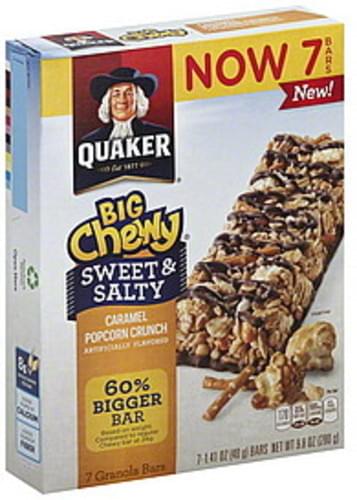 Quaker Sweet And Salty Caramel Popcorn Crunch Quaker Big Chewy Sweet