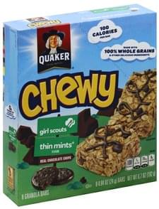 Quaker Girl Scouts Thin Mints Flavor Granola Bars - 8 ea, Nutrition ...