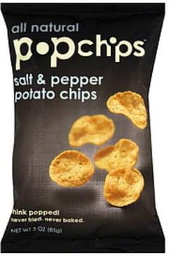 Popchips Salt and Pepper 3 Oz Popchips - 12 pkg, Nutrition Information ...