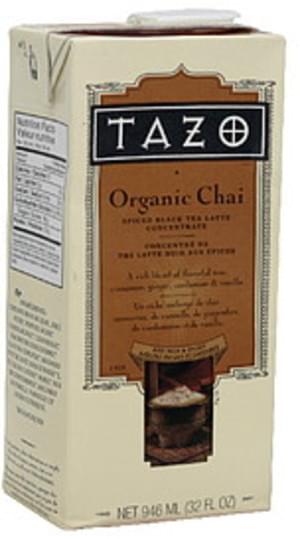 Tazo Chai Organic Spiced Black 32 Oz - 12 pkg, Nutrition Information ...