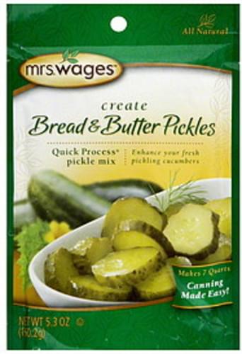 Mrs. Wages Quick Process Bread & Butter 5.3 Oz Pickle Mix - 12 pkg ...