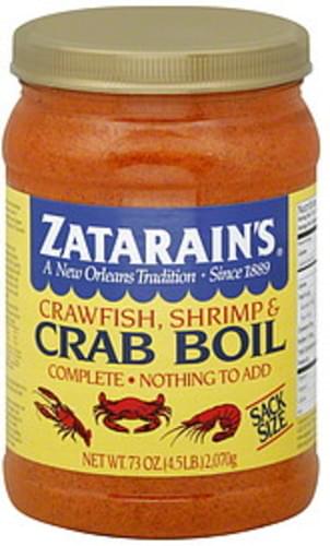 Zatarain S Boil Oz Crawfish Shrimp Crab Pkg Nutrition