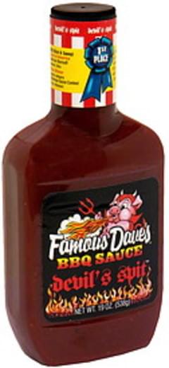 Famous Dave S Devil S Spit Oz Bbq Sauce Pkg Nutrition Information Innit