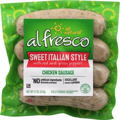 Al Fresco Sweet Italian Style Chicken Sausage 11 Oz Nutrition Information Innit