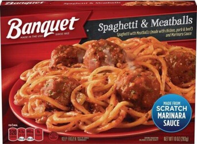 Banquet Banquet Spaghetti, And, Meatballs - 10 Oz, Nutrition ...