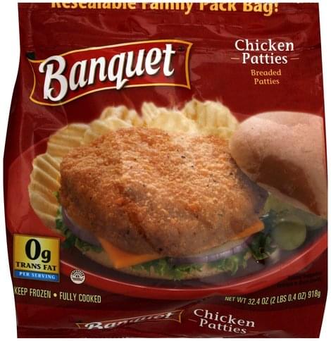 Banquet Chicken Patties - 32.4 oz, Nutrition Information | Innit