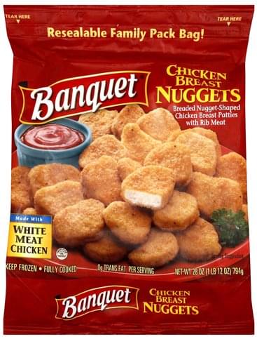 Banquet Chicken Breast Nuggets - 28 oz, Nutrition Information | Innit