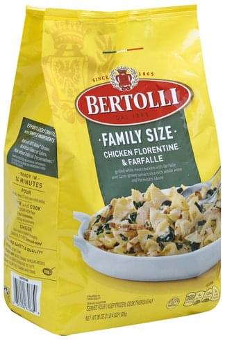 Bertolli Family Size Chicken Florentine & Farfalle - 36 Oz, Nutrition ...