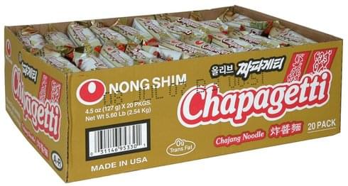 Nong Shim Chapagetti Chajang Noodle - 20 ea, Nutrition Information