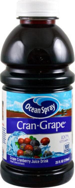 Ocean Spray Cran • Grape Juice Drink - 25 Fl Oz, Nutrition Information ...