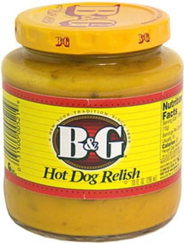 B&G Hot Dog Relish - 10 Oz, Nutrition Information | Innit