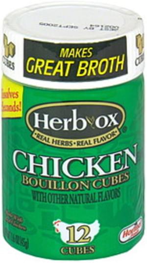 Herb Ox Chicken Flavor Bouillon Cubes 12 Ea Nutrition Information