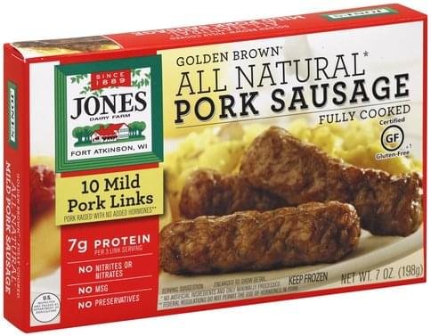 Jones Dairy Farm Links, Mild Pork Sausage - 10 ea, Nutrition ...