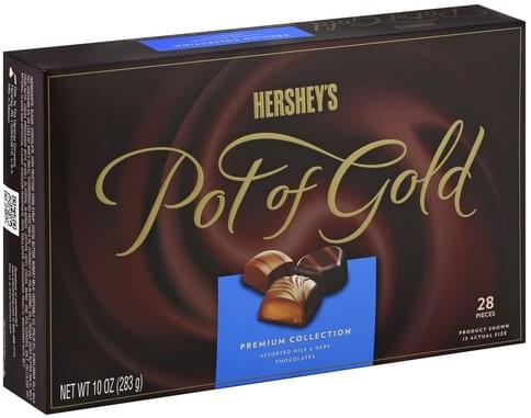 Hershey's Pot Of Gold Milk Chocolate Collection Assorted Chocolates 28 Ea  Box, Chocolate Candy