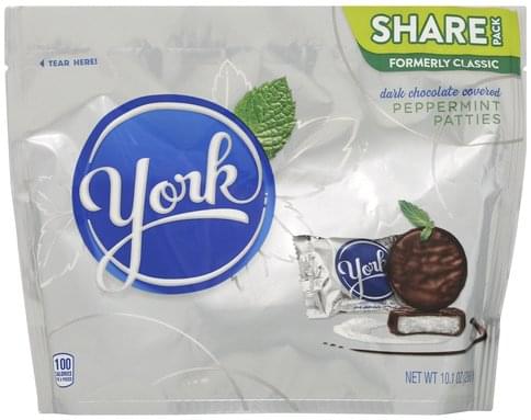 YORK Dark Chocolate Covered, Share Pack Peppermint Patties - 10.1 oz ...