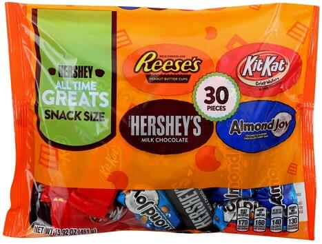 Hersheys All Time Greats, Snack Size Candy - 30 ea, Nutrition ...