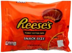 Reese's Milk Chocolate, Snack Size Peanut Butter Cup - 10.5 ea ...