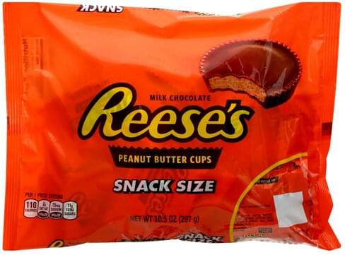 Reese's Milk Chocolate, Snack Size Peanut Butter Cup - 10.5 ea ...