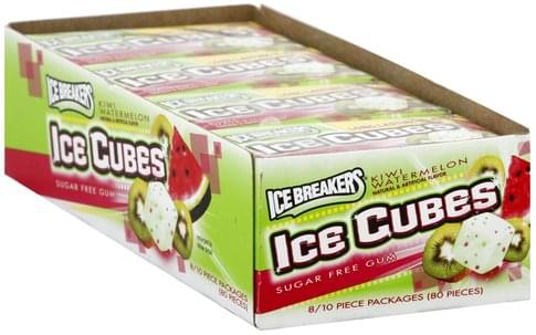 Ice Breakers Sugar Free, Kiwi Watermelon Gum - 8 ea, Nutrition ...