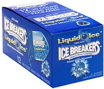 Ice Breakers Cool Mint Instant Breath Fresheners - 12 ea, Nutrition ...