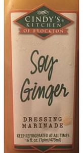 Cindy S Kitchen Soy Ginger Dressing Marinade 30 Ml Nutrition   00034683351203 MGzvS8Vvr0UApHW En US 0 S300 