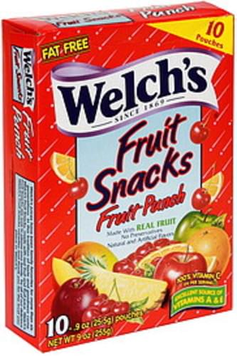 Welchs Fruit Punch Fruit Snacks 10 Ea Nutrition Information Innit 0286