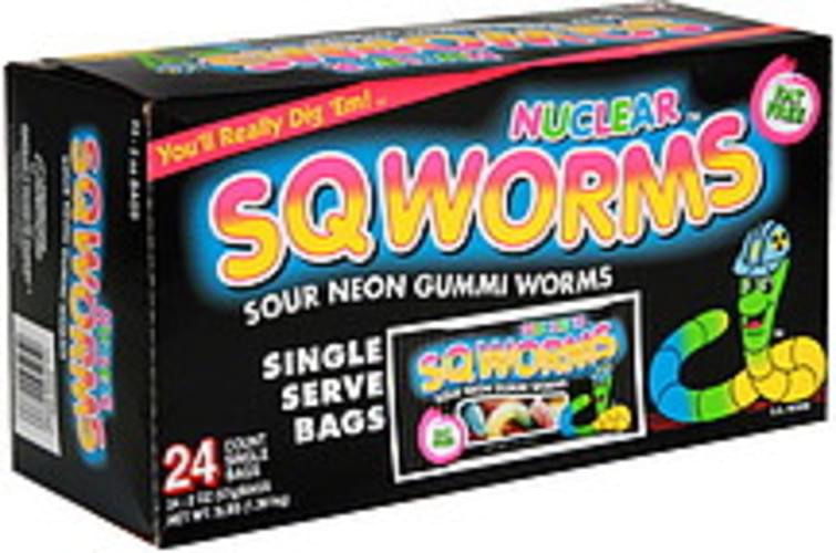 SQ Worms Sour Neon Gummi Worms Ea Nutrition Information Innit