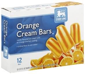 Food Lion Orange Cream Bars - 12 ea, Nutrition Information | Innit