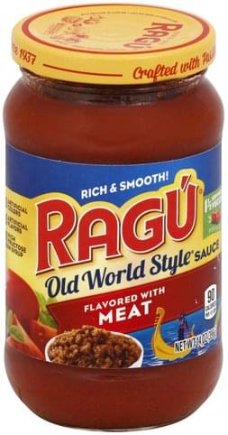 Ragu Old World Style Flavored With Meat Sauce 14 Oz Nutrition Information Innit