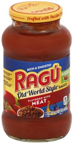 Ragu Old World Style Flavored With Meat Sauce 23 9 Oz Nutrition Information Innit