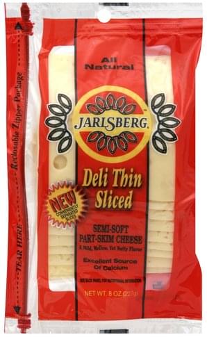 Jarlsberg Deli Thin Sliced, Part-Skim Semi-Soft Cheese - 8 oz ...