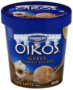 Oikos Frozen Yogurt, Greek, Chocolate 1 pt, Ice Cream