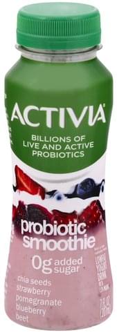 Activia Lowfat, Probiotic Smoothie Yogurt Drink - 7 oz, Nutrition  Information | Innit