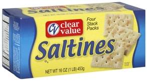 Clear Value Saltines - 16 oz, Nutrition Information | Innit