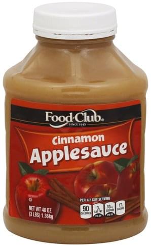 Food Club Cinnamon Applesauce - 48 Oz, Nutrition Information | Innit