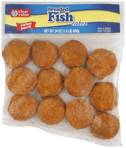 Clear Value Breaded, Value Pack Fish Cakes - 24 oz, Nutrition ...