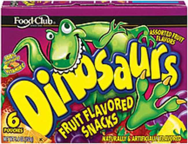 Food Club Dinosaurs 6 Ct Fruit Flavored Snacks - 5.4 oz, Nutrition ...