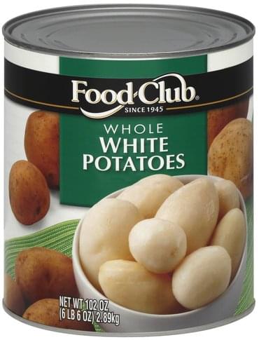Food Club Whole White Potatoes - 102 oz, Nutrition Information | Innit